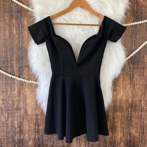 Nasty Gal | Short Sleeve Sweetheart Skater Dress